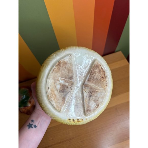 Vintage American Bisque ceramic puppy in a pot cookie jar ceramic1950s kitschy - Picture 10 of 10